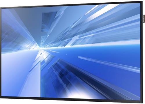 TV with blue design on screen 